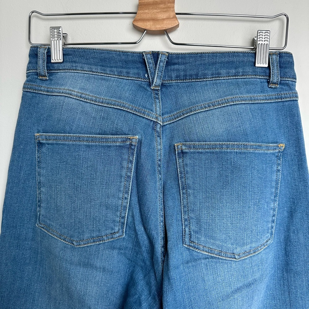 IRIS & INK ($180) Classic Straight Leg Blue Jeans Size 27 High Rise Denim - Picture 8 of 9